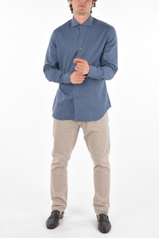 ID Standard Collar Twill Cotton Shirt