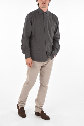 ID Camicia in Cotone con Motivo Geometrico