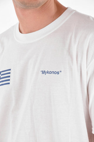 T-shirt MYKONOS EVENT con Stampa in Lettering
