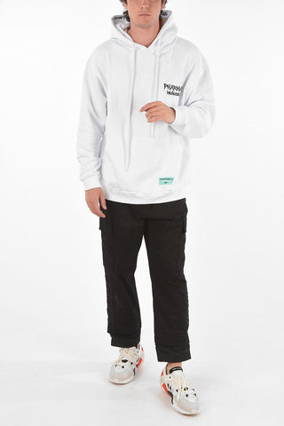 Felpa Hoodie con maxi tasca a toppa