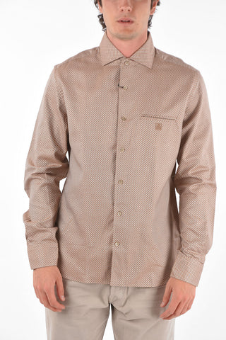 ID Breast-pocket Hopsack Cotton Shirt