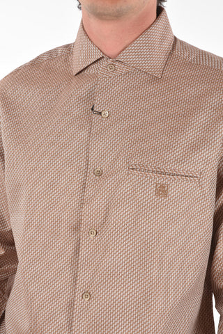 ID Breast-pocket Hopsack Cotton Shirt