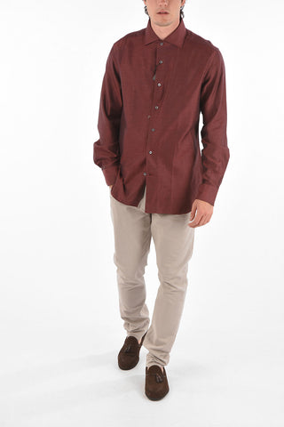 ID Standard Collar Twill Cotton Shirt