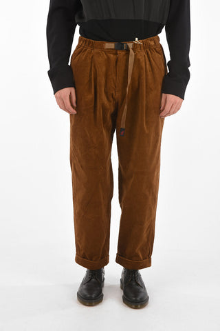 clamp waist tapared fit corduroy pants