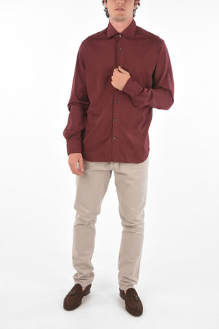 ID COUTURE Standard Collar Shirt with Embroidered Logo