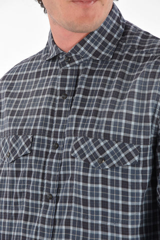 ID COUTURE Dupplin Checkered Shirt with Two Breast Pockets