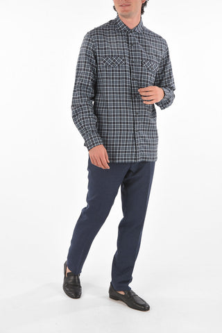 ID COUTURE Dupplin Checkered Shirt with Two Breast Pockets