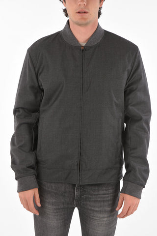 ID reversible Leather Bomber
