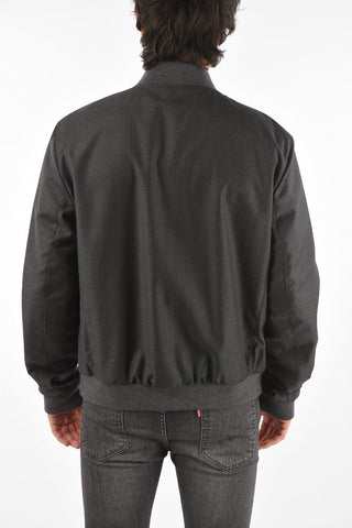 ID reversible Leather Bomber