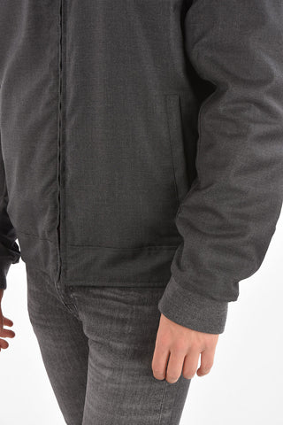 ID reversible Leather Bomber