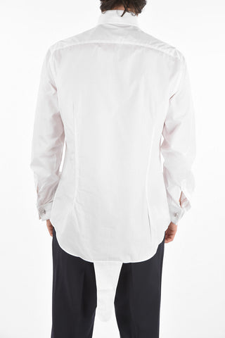 Camicia Body in Popeline con Collo Wing-tip e Polsini Doppi alla Francese