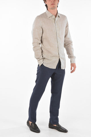Standard Collar SLIM FIT Linen Shirt