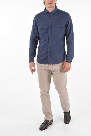 ID Snap Button Cotton Saharan Shirt