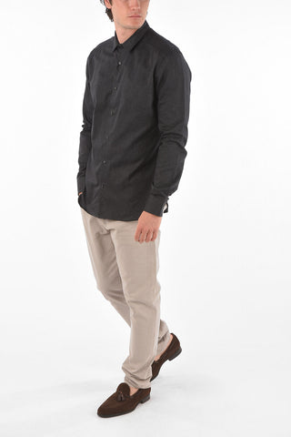 CC COLLECTION Camicia SLIM FIT in Cotone con Motivo Pin Check