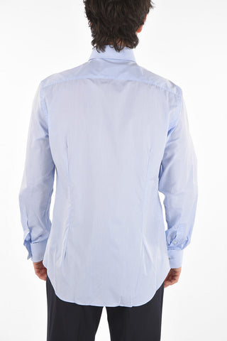 Camicia in Popeline con Polsini Doppi alla Francese