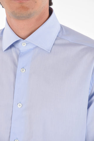 Camicia in Popeline con Polsini Doppi alla Francese
