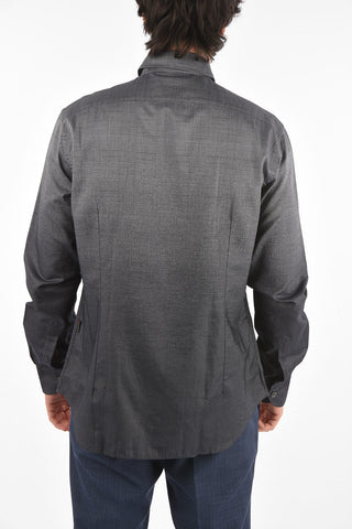ID District Check Shaded Linen Blend Shirt
