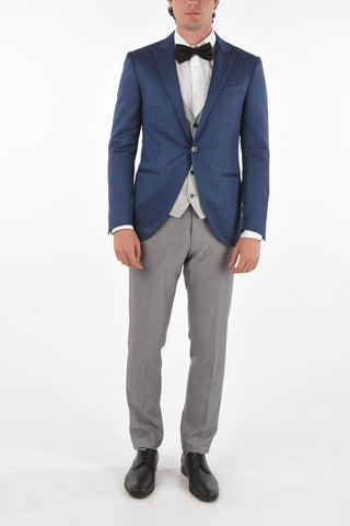 center vent peak lapel CERIM.ACADEMY 3 piece waistcoat suit