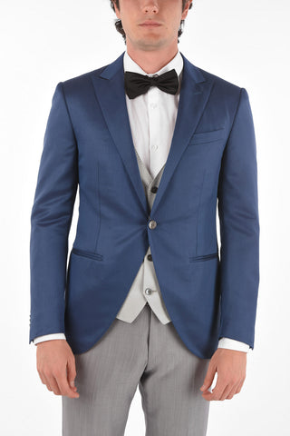 center vent peak lapel CERIM.ACADEMY 3 piece waistcoat suit