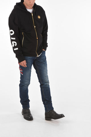 golden details 2 pockets Hoodie