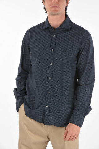 ID COUTURE Poplin Shirt with Geometric Pattern