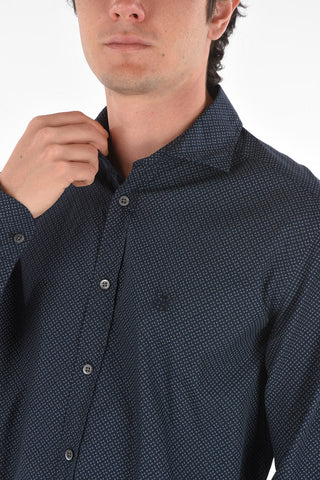 ID COUTURE Poplin Shirt with Geometric Pattern