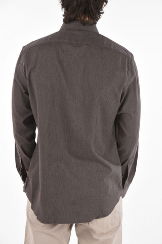 ID Herringbone Patterend Shirt with Two-button Cuffs