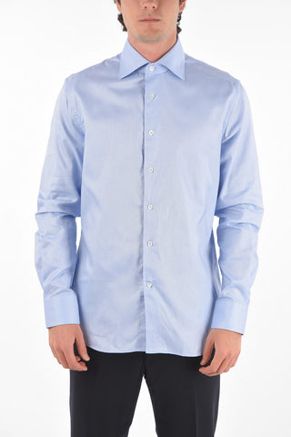 COUTURE Hopsack Patterned Shirt with Standard Collar