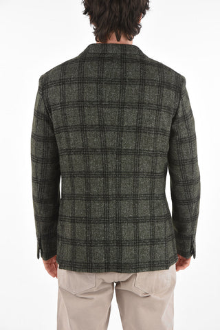 ID Unlined Overcheck Twill Blazer with Patch Pockets