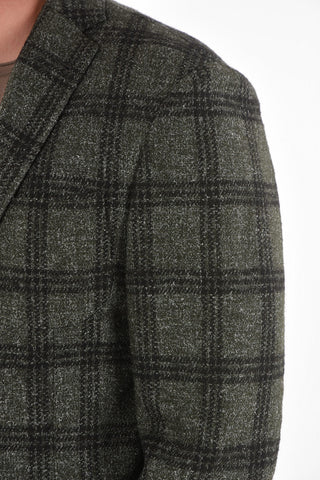 ID Unlined Overcheck Twill Blazer with Patch Pockets