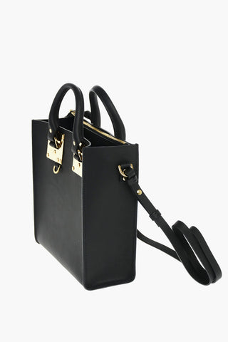 Leather SQUARE ALBION Stiff Double Handle Bag