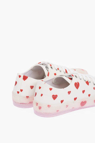 LOVE contrasting Heart Printed low-top Sneakers