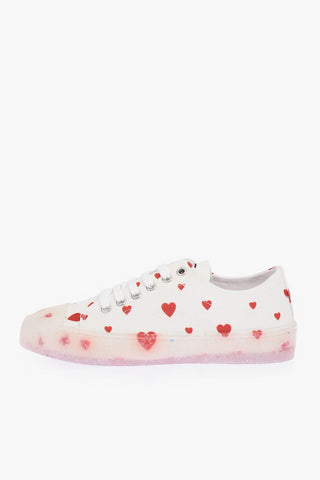 LOVE contrasting Heart Printed low-top Sneakers