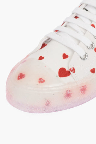 LOVE contrasting Heart Printed low-top Sneakers
