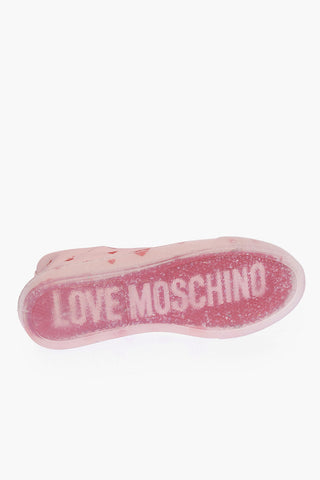 LOVE Hearts Printed High Top Sneakers