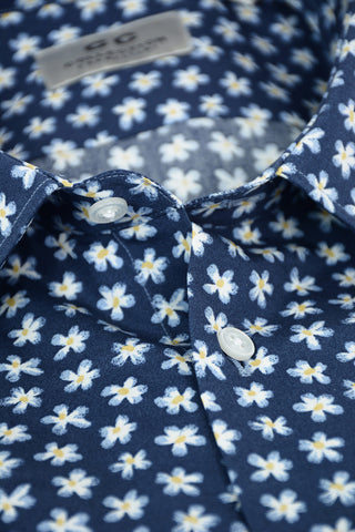 CC COLLECTION Floral Patterned SLIM FIT Cotton Shirt
