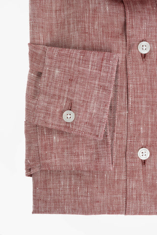 CC COLLECTION Camicia in Lino Cambric con Collo Francese