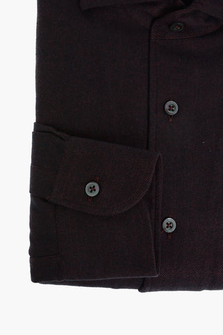 ID Breast-pocket Herringbone Cotton Shirt