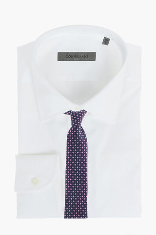 Camicia in Cotone Popeline con Collo Italiano e Pochette