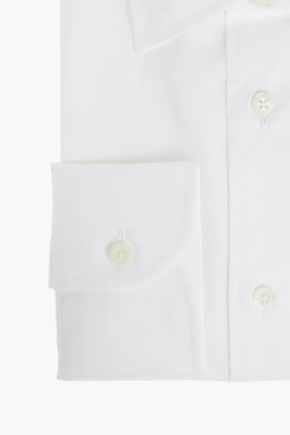 Camicia in Cotone Popeline con Collo Italiano e Pochette