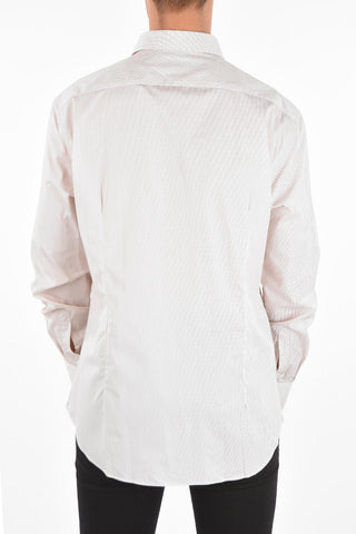 Camicia in Cotone Popeline con Collo Italiano e Pochette