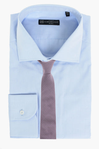 Poplin Cotton Shirt with Standard Collar