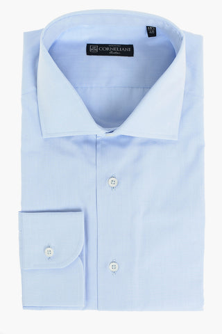 Poplin Cotton Shirt with Standard Collar