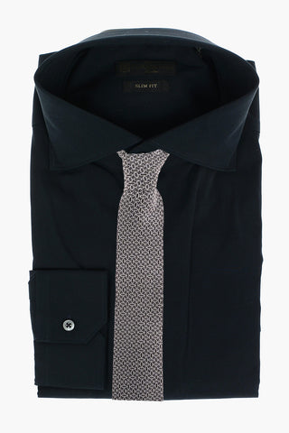 Standard Collar SLIM FIT Oxford Cotton Blend Shirt