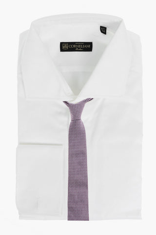 Camicia in Twill con Polsini Doppi alla Francese