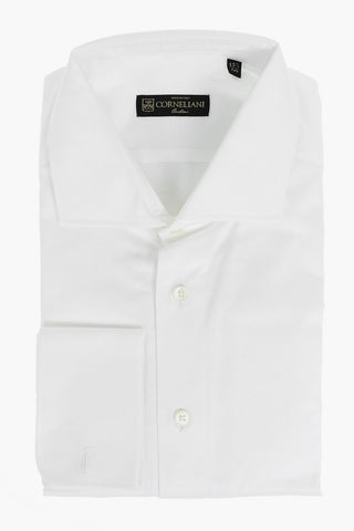 Camicia in Twill con Polsini Doppi alla Francese