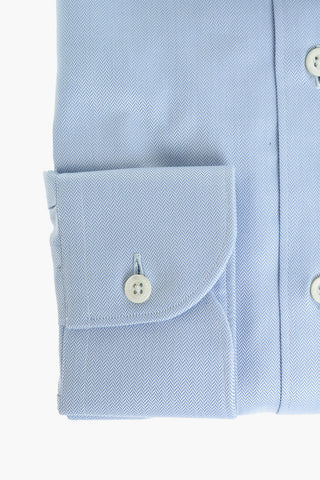 COUTURE Camicia in Cotone con Motivo Herringbone