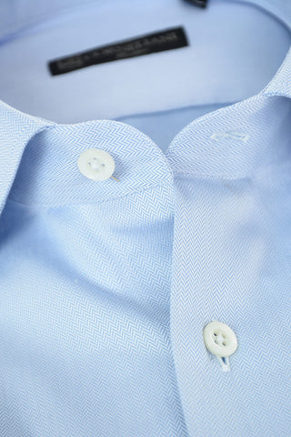 COUTURE Camicia in Cotone con Motivo Herringbone