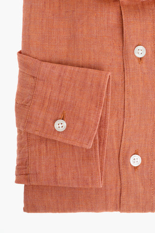 CC COLLECTION Standard Collar Cambric Linen Shirt