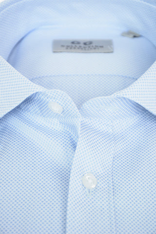 CC COLLECTION Camicia in Cotone con Motivo a Nido D'Ape